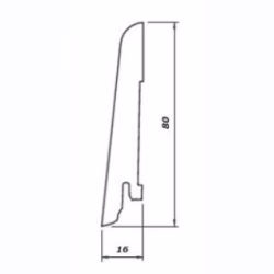 Плинтус деревянный Pedross орех 2500×80×16