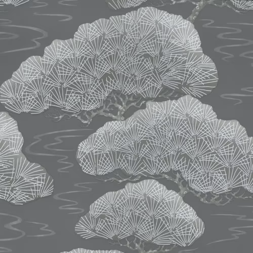 Обои Little Greene 20th Century Papers Pines - Silver Pine 0275PISILVE