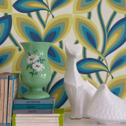 Обои Little Greene 20th Century Papers Starflower - Peacock 0280STPEACO