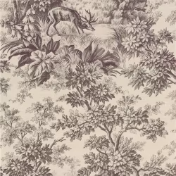 Обои Little Greene Revolution Papers Stag Toile - Chocolat 0284SGCHOCO 10,05×0,52