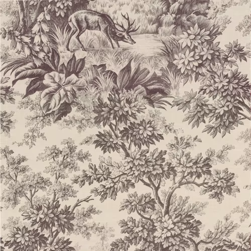 Обои Little Greene Revolution Papers Stag Toile - Chocolat 0284SGCHOCO 10,05×0,52