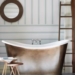Обои Little Greene Painted Papers Cavendish Stripe - Brush Blue 0286CVBRBLU