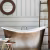 Обои Little Greene Painted Papers Cavendish Stripe - Brush Blue 0286CVBRBLU фото в интерьере