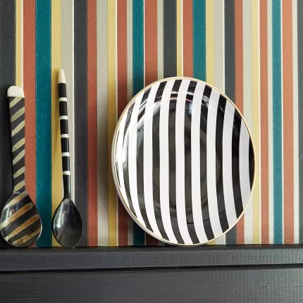 Обои Little Greene Painted Papers Tailor Stripe - Bakerloo 0286TABAKER