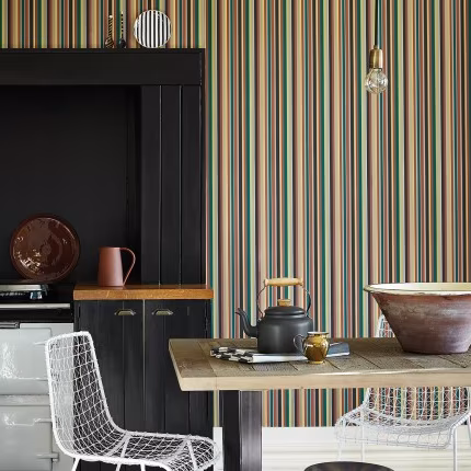 Обои Little Greene Painted Papers Tailor Stripe - Bakerloo 0286TABAKER