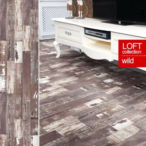 Пробковый пол клеевой Corkstyle Loft Wild 1235×305×6