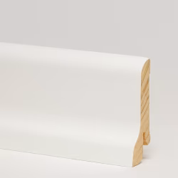 Плинтус деревянный ламинированный Pedross белый гладкий 2500×60×22