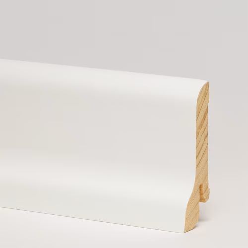 Плинтус деревянный ламинированный Pedross белый гладкий 2500×60×22