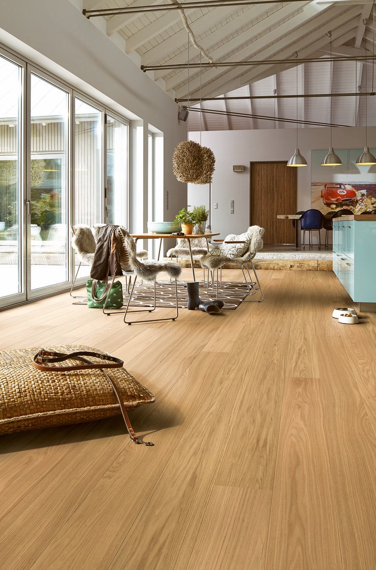 Паркетная доска Meister PD 400 Cottage Дуб Гармония 8027 2200×180×13 фото в интерьере