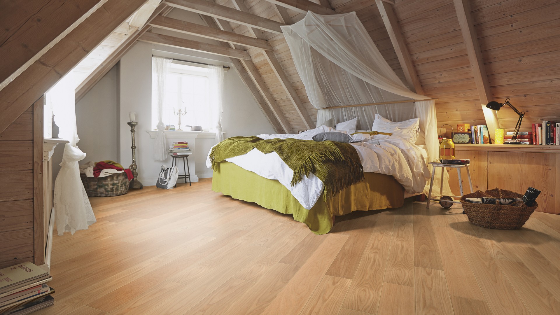 Паркетная доска Meister PS 300 Residence Дуб Гармония 8027 1187×142×13 фото в интерьере