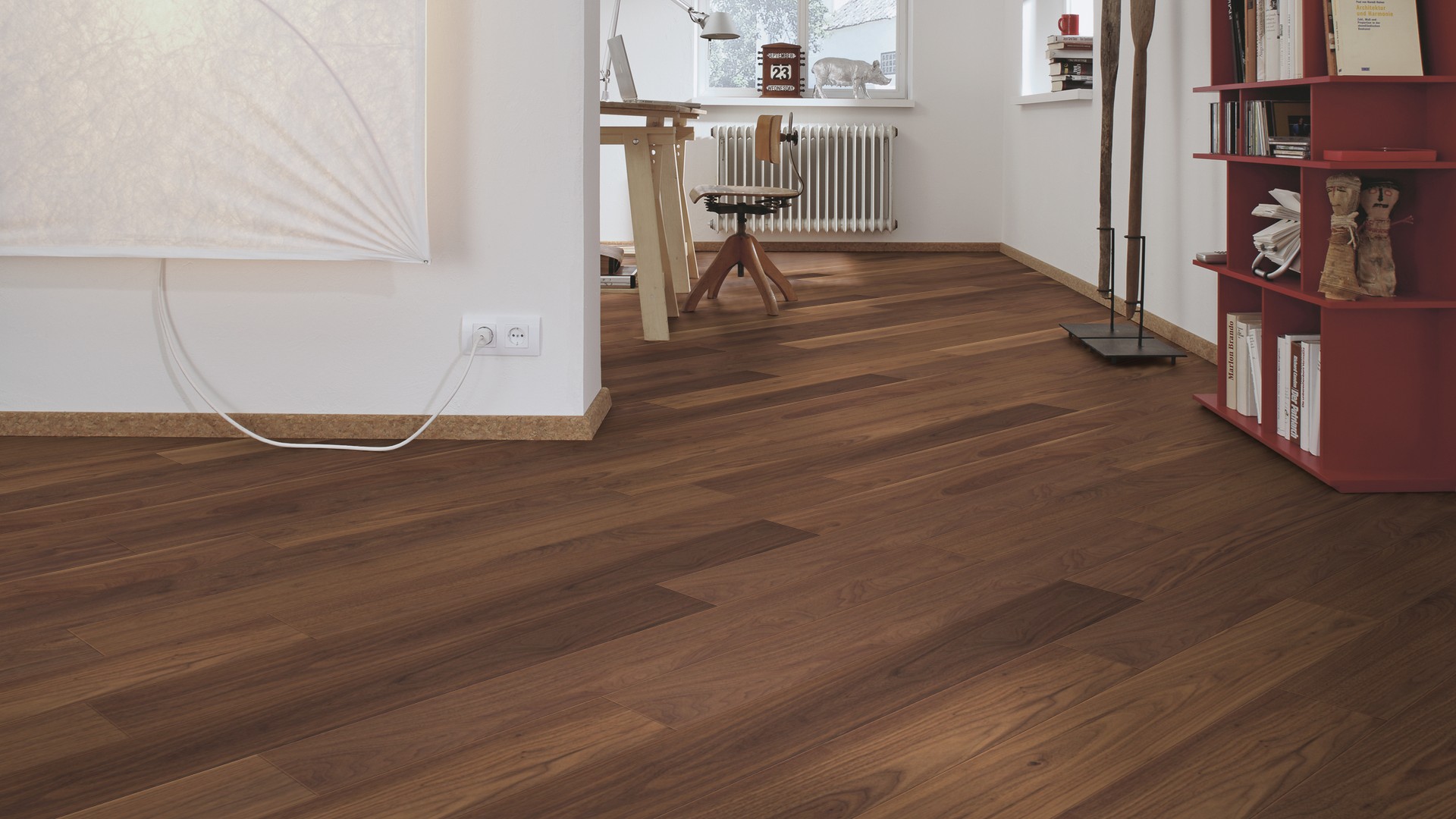 Паркетная доска Meister PS 300 Residence Орех Американский 8044 1187×142×13 фото в интерьере