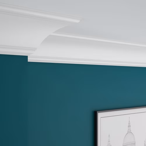 Потолочный плинтус ЛДФ под покраску Ultrawood CR 0003 2000×140×140