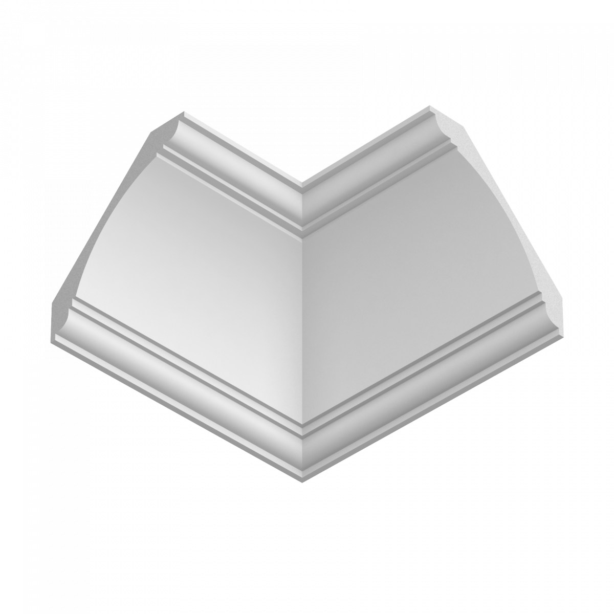 Потолочный плинтус ЛДФ под покраску Ultrawood CR 0003 2000×140×140