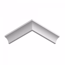 Потолочный плинтус под покраску Ultrawood CR 0012 W 2440×45×45