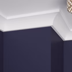 Потолочный плинтус под покраску Ultrawood CR 0012 W 2440×45×45