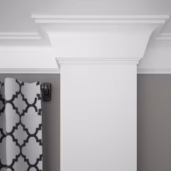 Потолочный плинтус ЛДФ под покраску Ultrawood CR 2335 i 2000×75×114