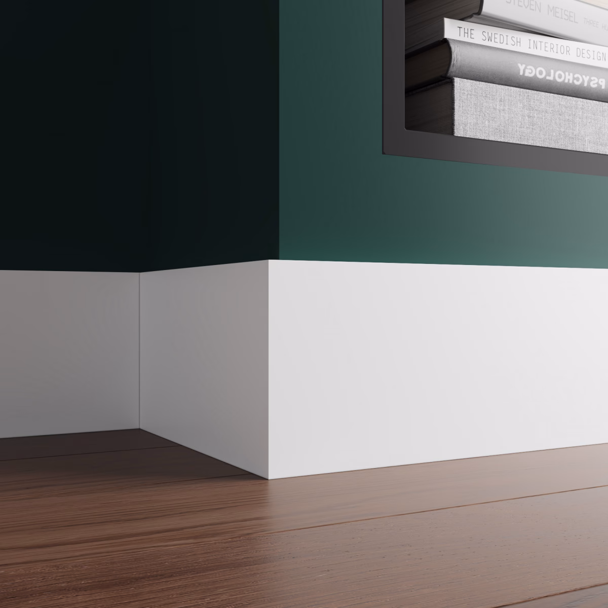 Молдинг Ultrawood White BO 4112 p 2000×108×12 фото в интерьере