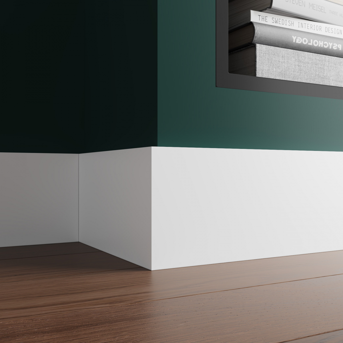 Молдинг ЛДФ под покраску Ultrawood BO 4112 i 2000×108×12 фото в интерьере