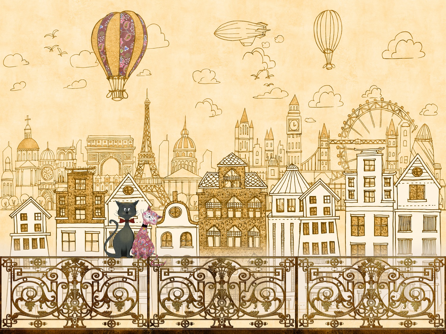 Панно Affresco Сказки SN628-COL1 2x2,68 м