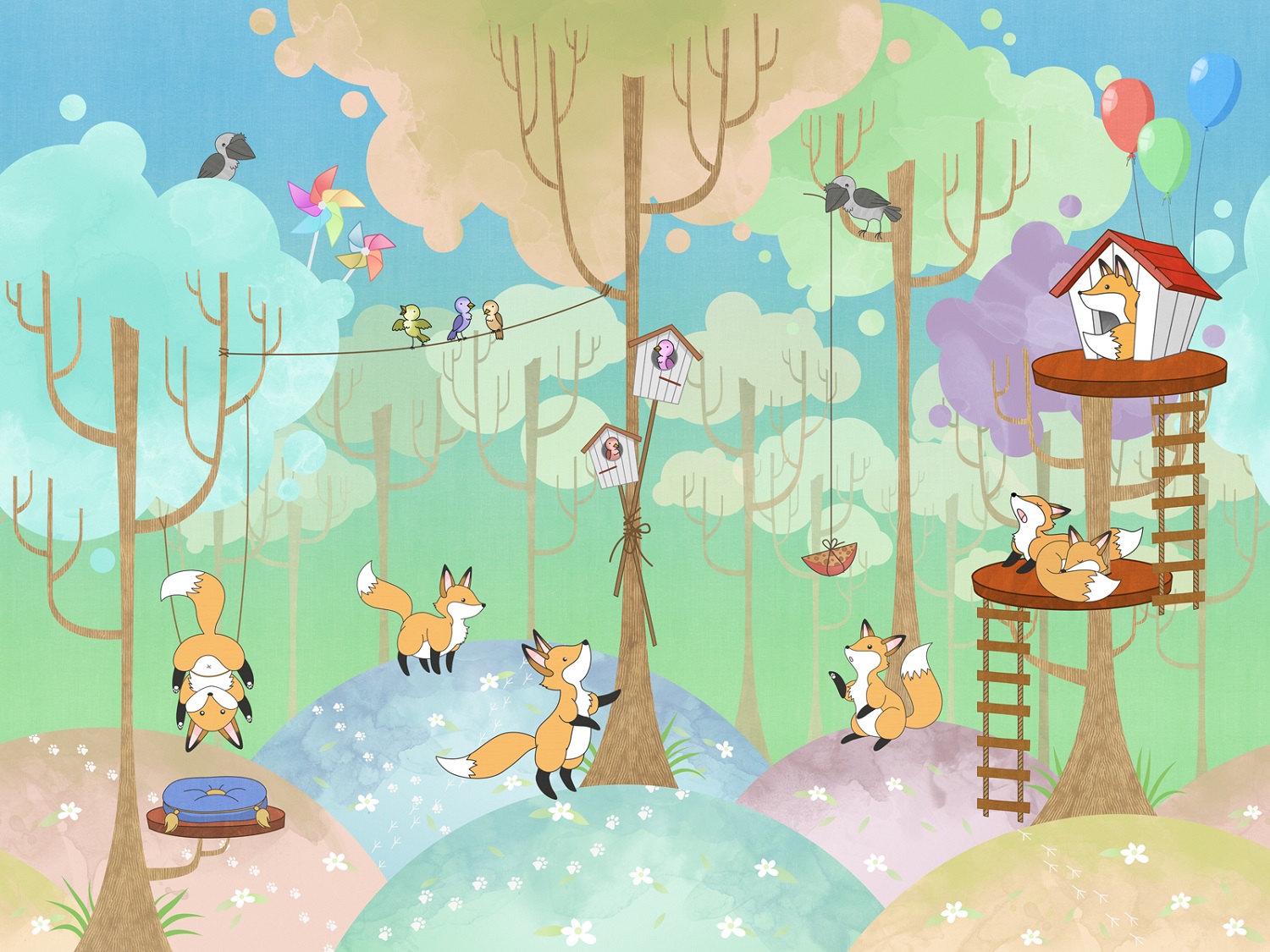 Панно Affresco Сказки IL635-COL3 2x2,68 м Панно Affresco Сказки IL635-COL3 2x2,68 м