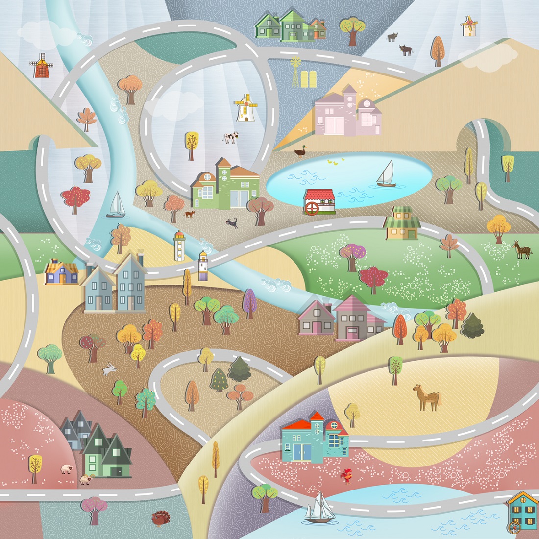 Панно Affresco Сказки ID636-COL1 2x2,01 м