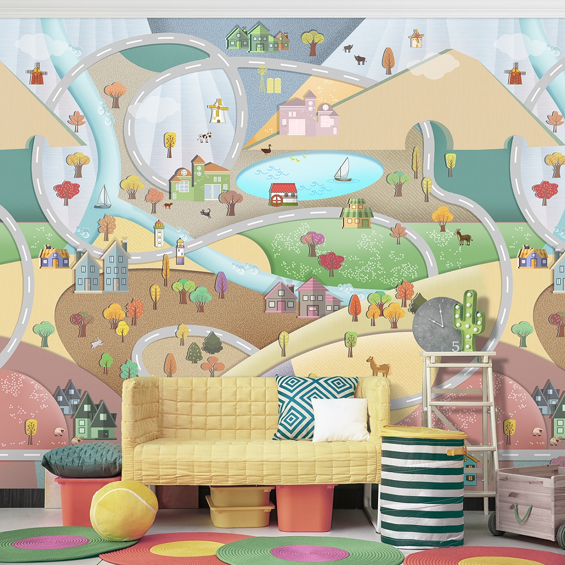 Панно Affresco Сказки ID636-COL1 2x2,01 м фото в интерьере