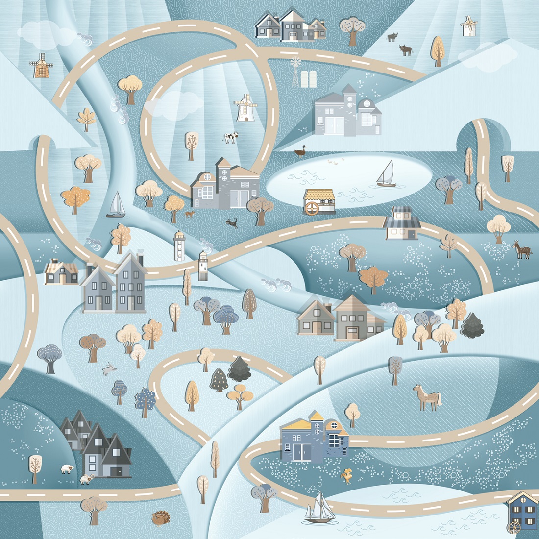 Панно Affresco Сказки ID636-COL3 2x2,01 м