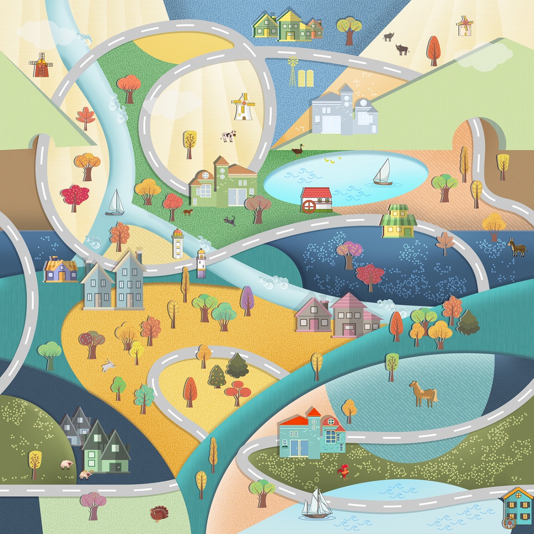 Панно Affresco Сказки ID636-COL4 2x2,01 м