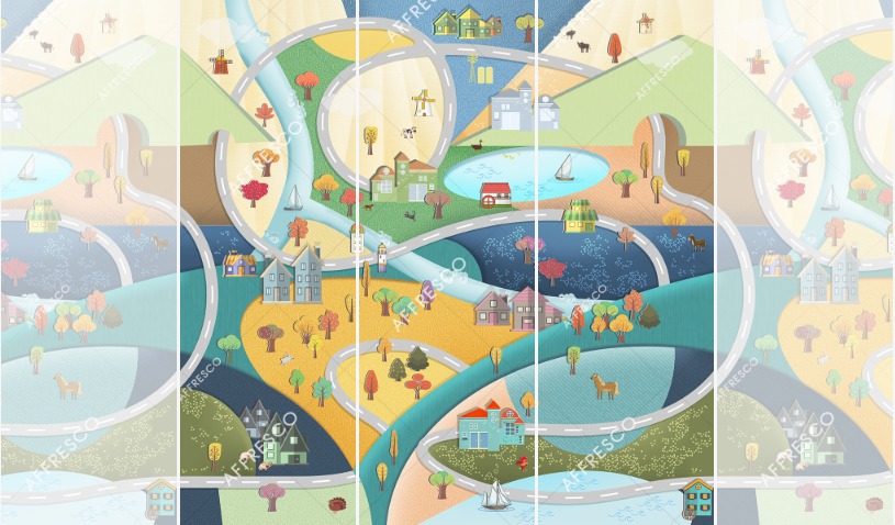 Панно Affresco Сказки ID636-COL4 2x2,01 м