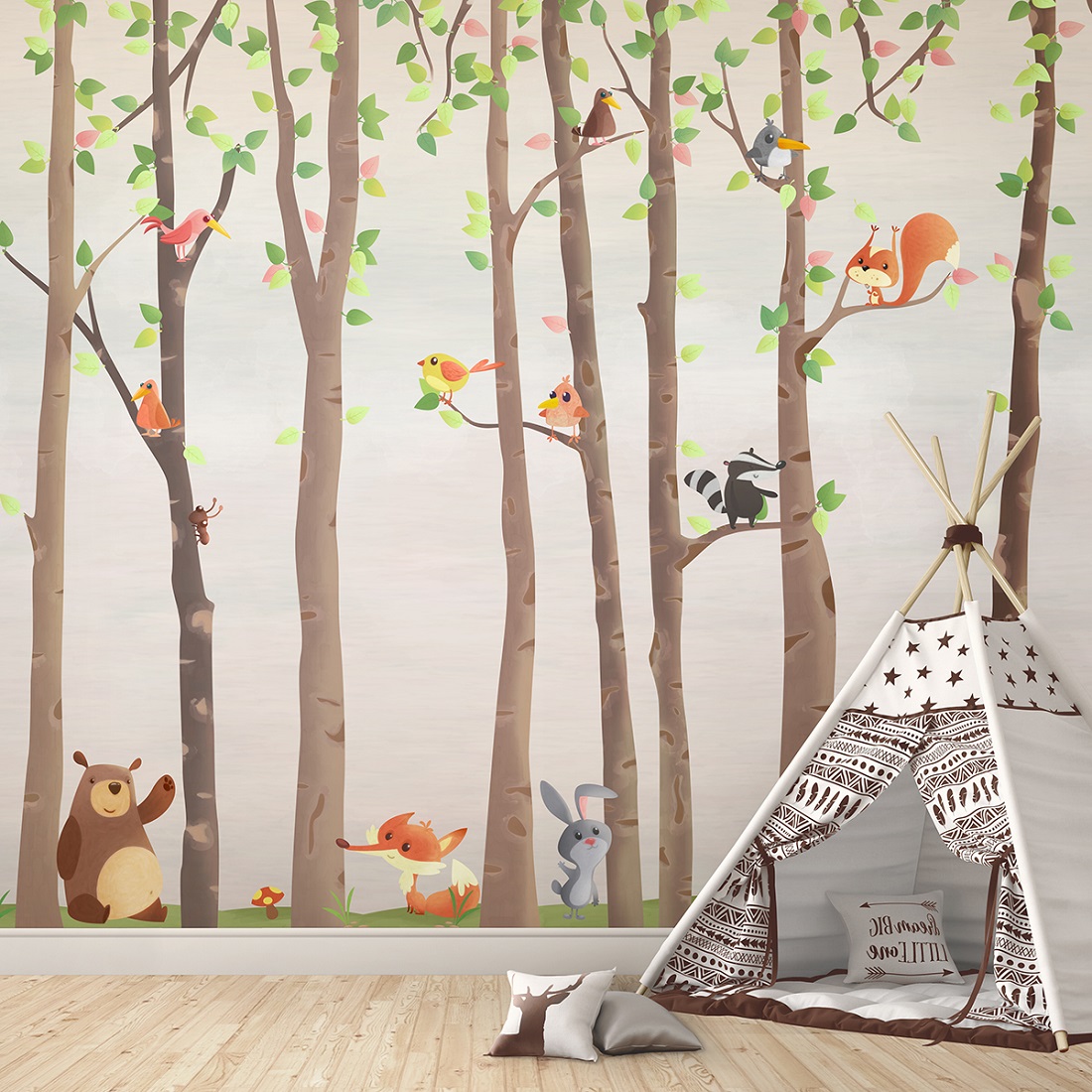 Панно Affresco Сказки ML653-COL3 2x2,68 м фото в интерьере