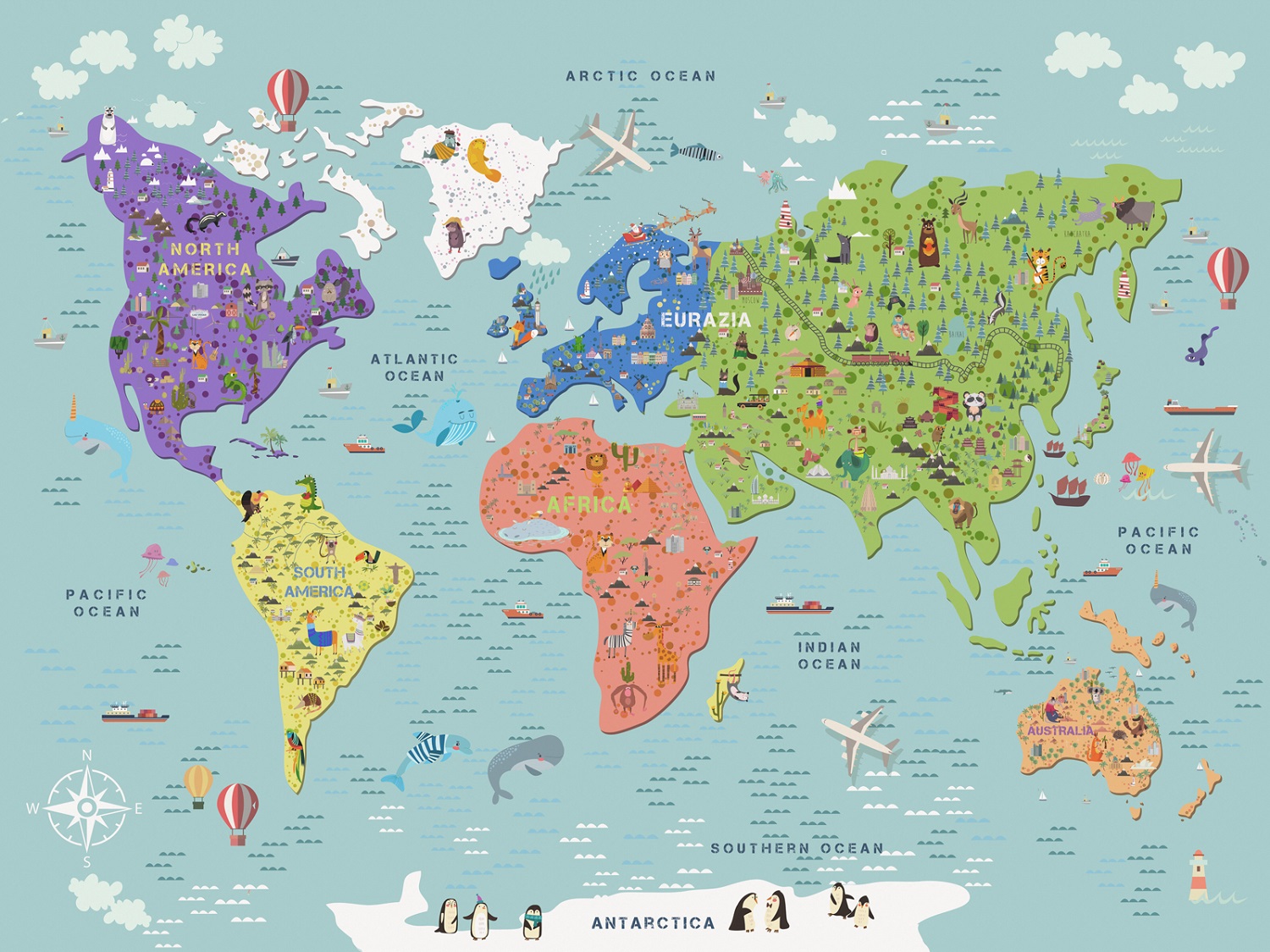 Панно Affresco Сказки ZK642-COL1 2x2,68 м