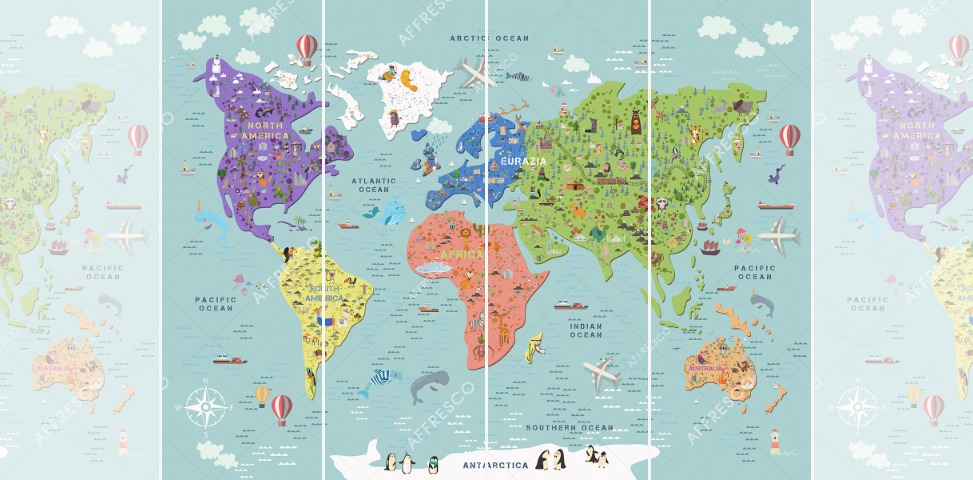 Панно Affresco Сказки ZK642-COL1 2x2,68 м