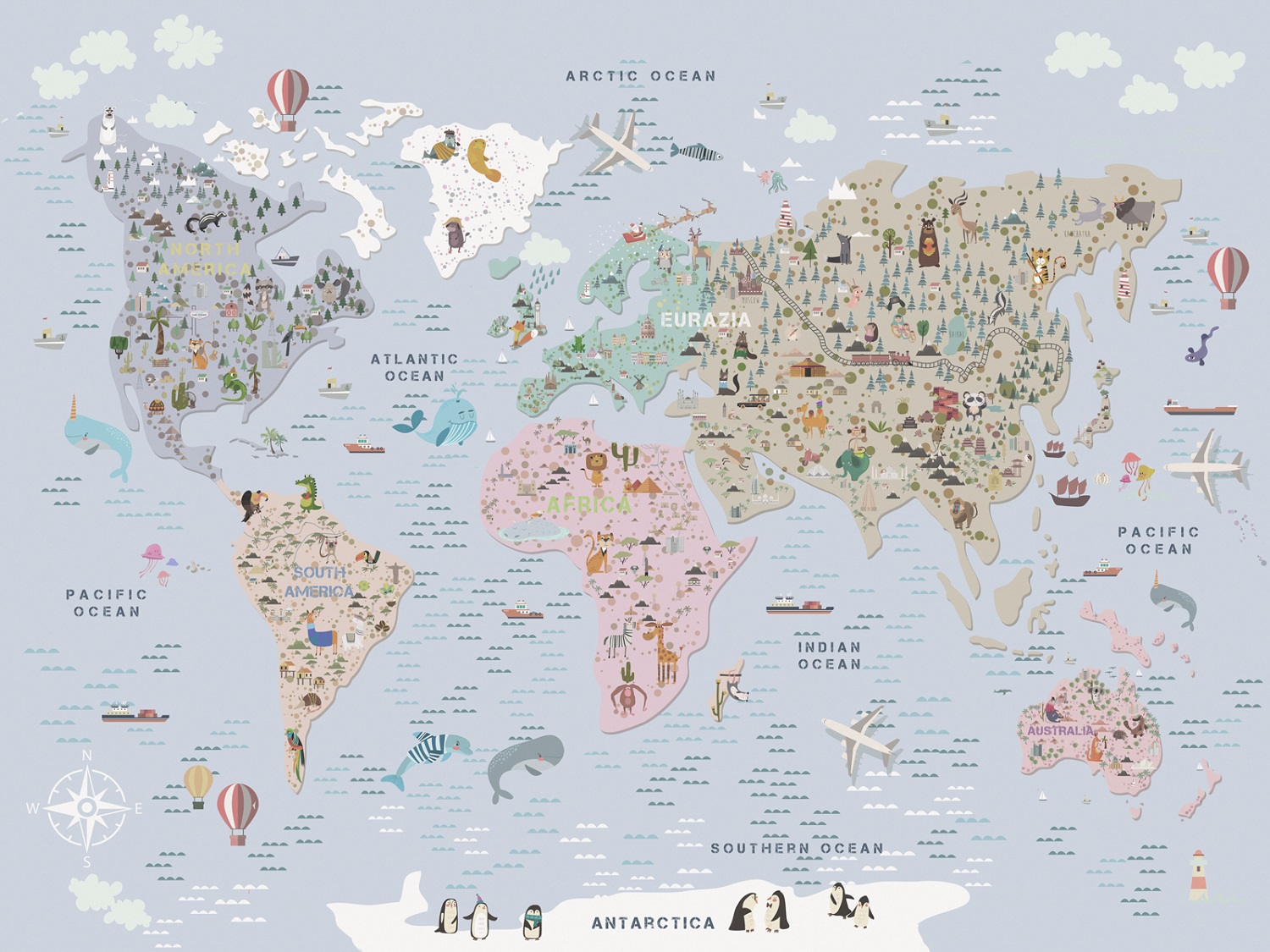 Панно Affresco Сказки ZK642-COL2 2x2,68 м