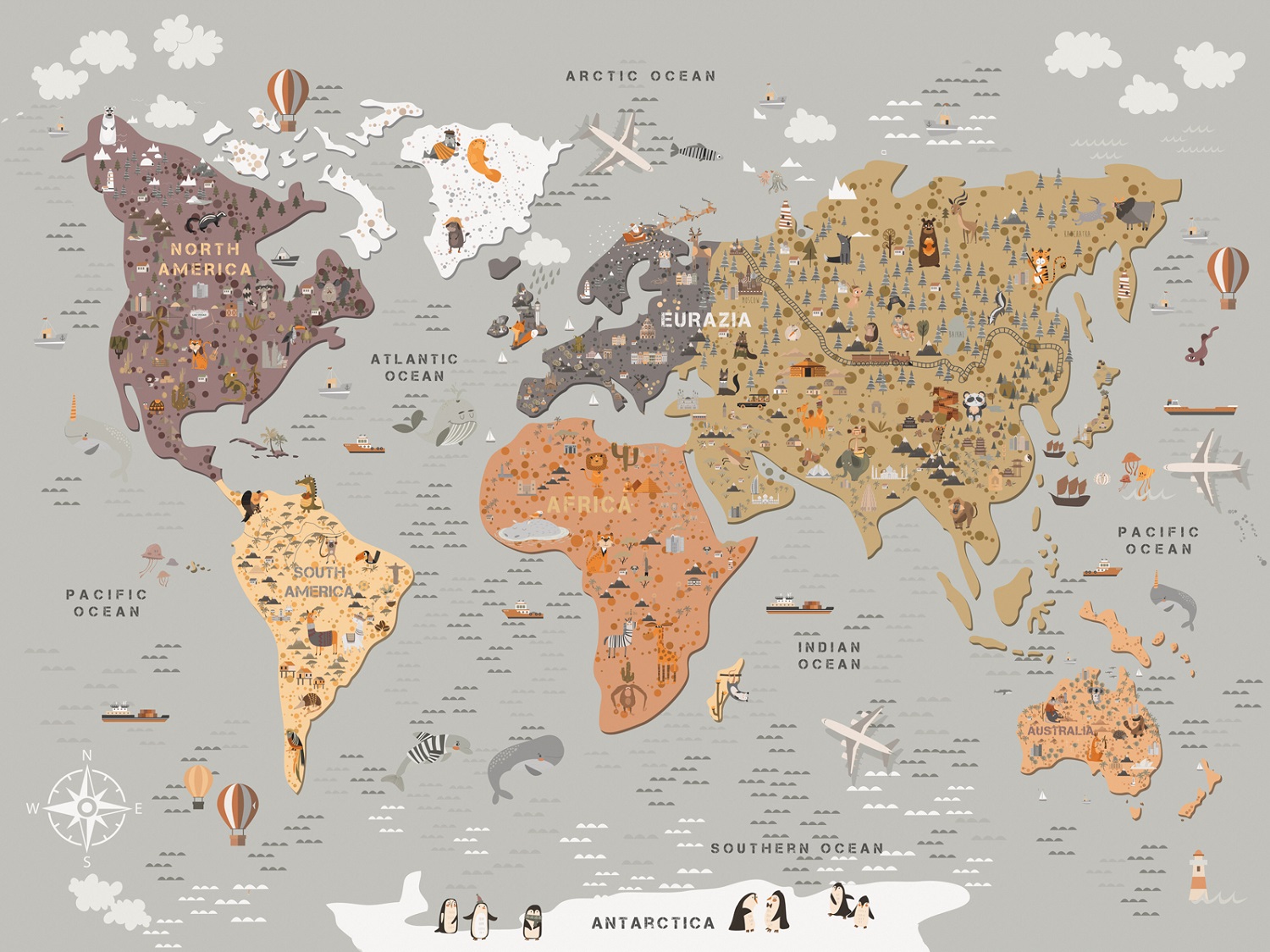 Панно Affresco Сказки ZK642-COL3 2x2,68 м