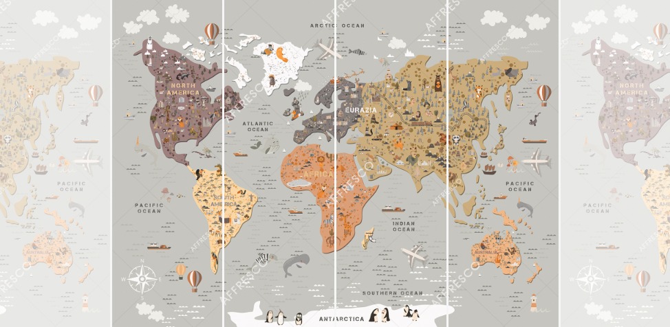 Панно Affresco Сказки ZK642-COL3 2x2,68 м