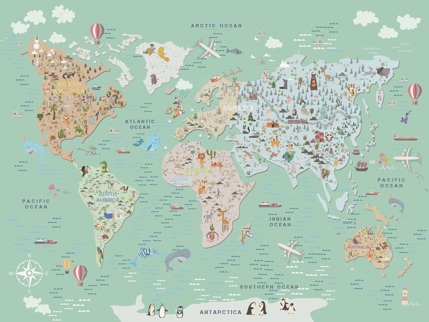 Панно Affresco Сказки ZK642-COL4 2x2,68 м