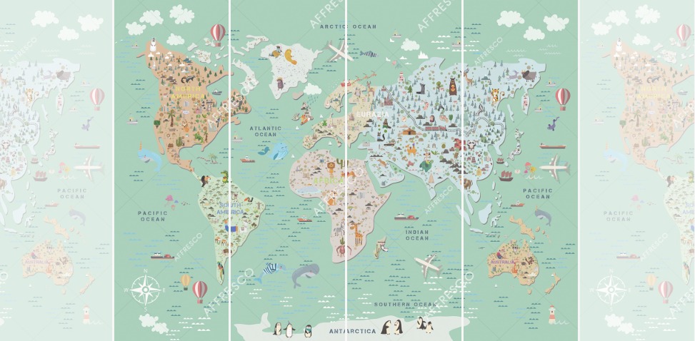 Панно Affresco Сказки ZK642-COL4 2x2,68 м