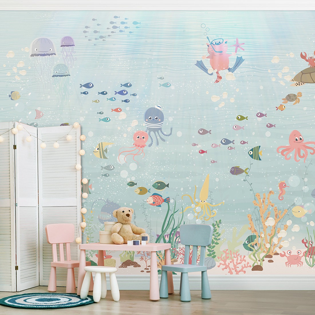 Панно Affresco Сказки ZK639-COL3 2x2,68 м фото в интерьере