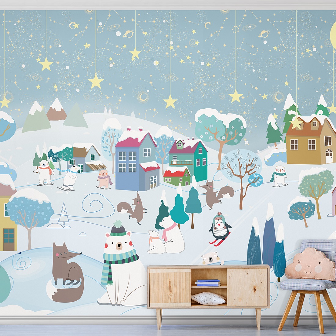 Панно Affresco Сказки ZK608-COL1 2x2,68 м фото в интерьере