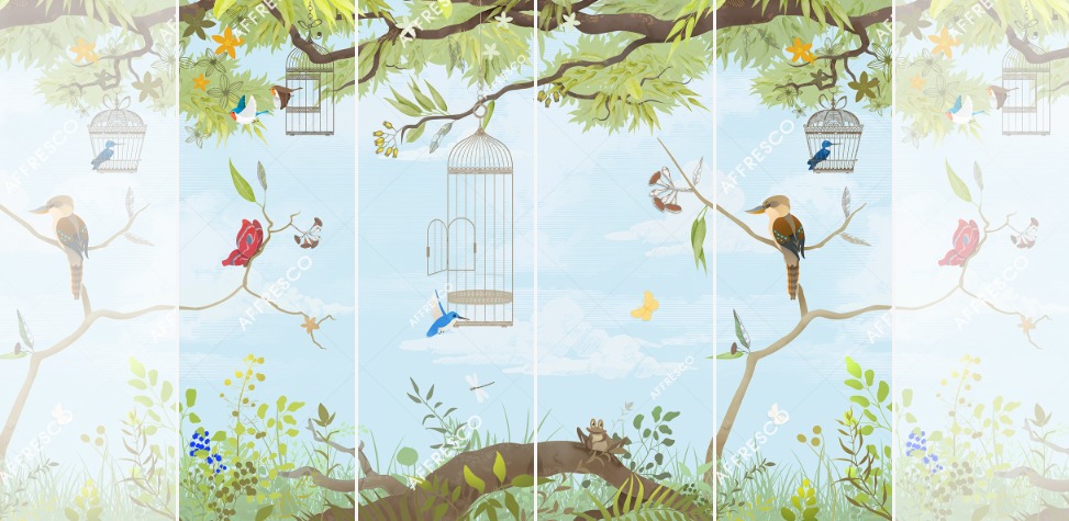 Панно Affresco Сказки OF630-COL1 2x2,68 м Панно Affresco Сказки OF630-COL1 2x2,68 м