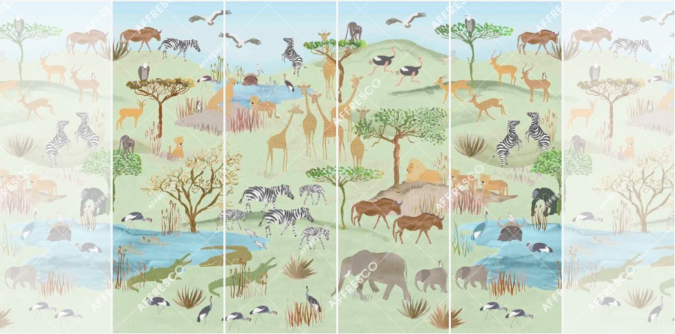 Панно Affresco Сказки NL670-COL4 2x2,68 м