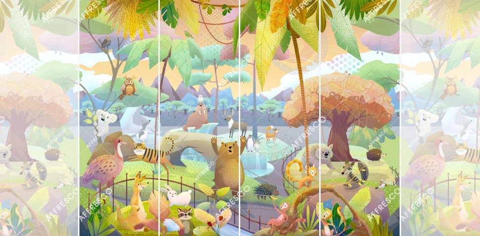 Панно Affresco Сказки ML607-COL1 2x2,68 м