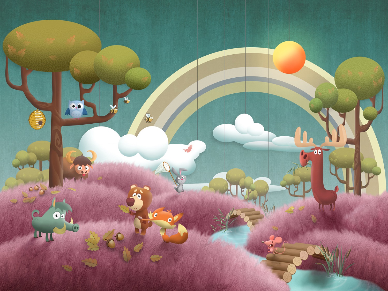 Панно Affresco Сказки DR600-COL1 2x2,68 м