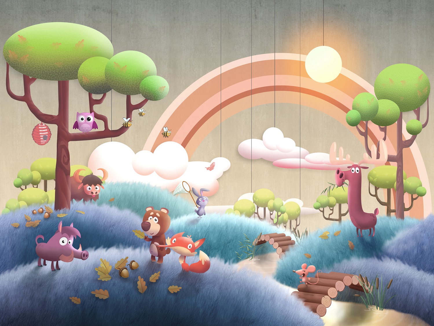 Панно Affresco Сказки DR600-COL3 2x2,68 м