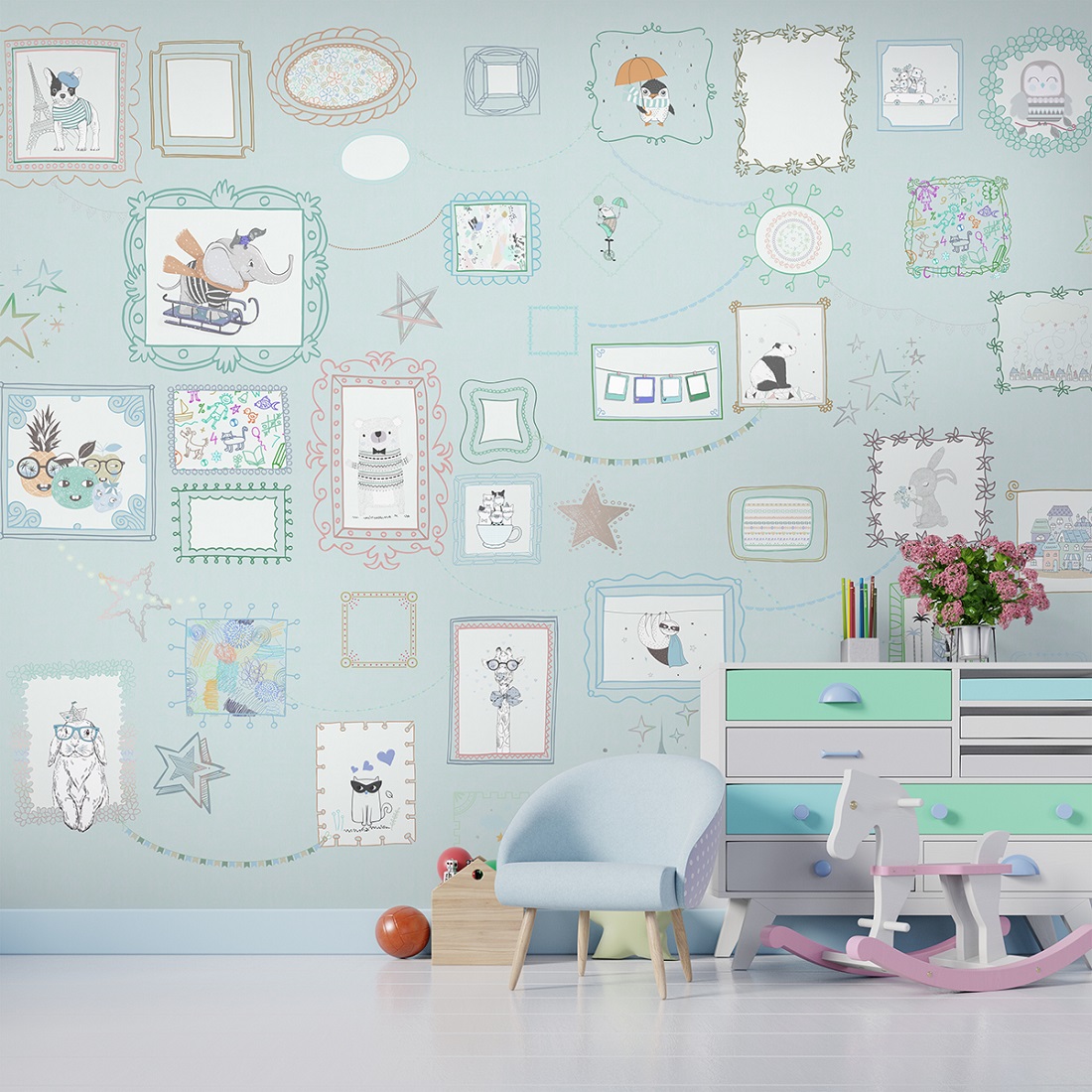 Панно Affresco Сказки ZK674-COL1 2x2,68 м фото в интерьере