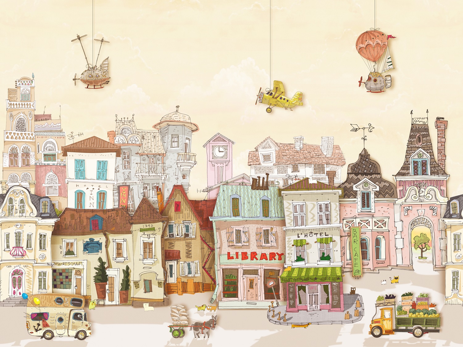 Панно Affresco Сказки SN613-COL3 2x2,68 м