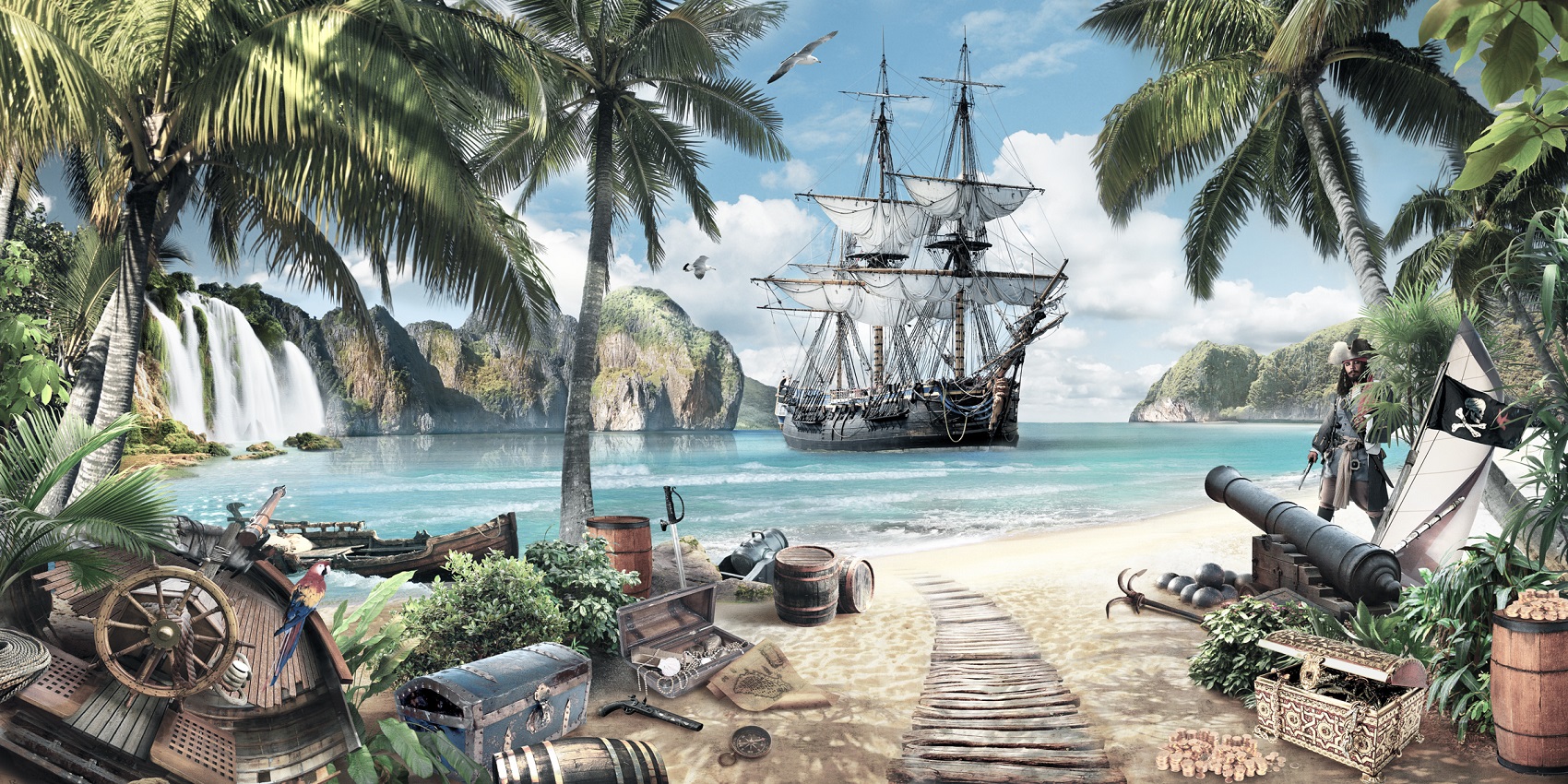 Панно Affresco Сказки AF681-COL3 2x4,02 м