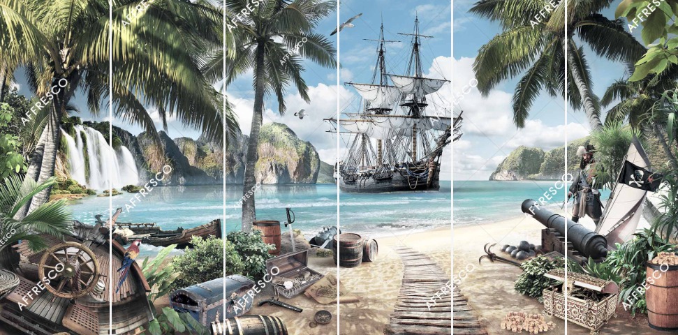 Панно Affresco Сказки AF681-COL3 2x4,02 м