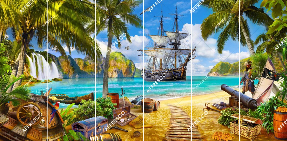 Панно Affresco Сказки AF681-COL4 2x4,02 м