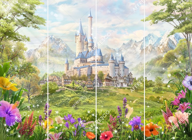 Панно Affresco Сказки AF687-COL1 2x2,68 м